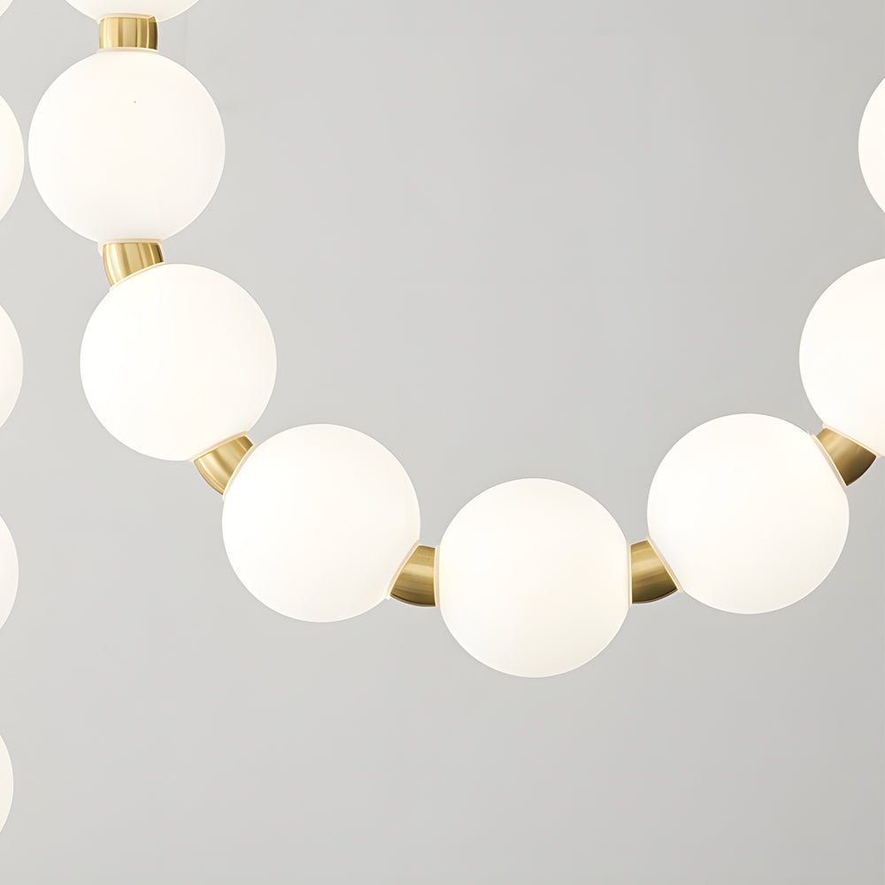 Acrylic Pearl Necklace LED Italian Style Chandelier Lamp