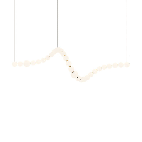 Acrylic Pearl Necklace LED Italian Style Chandelier Lamp