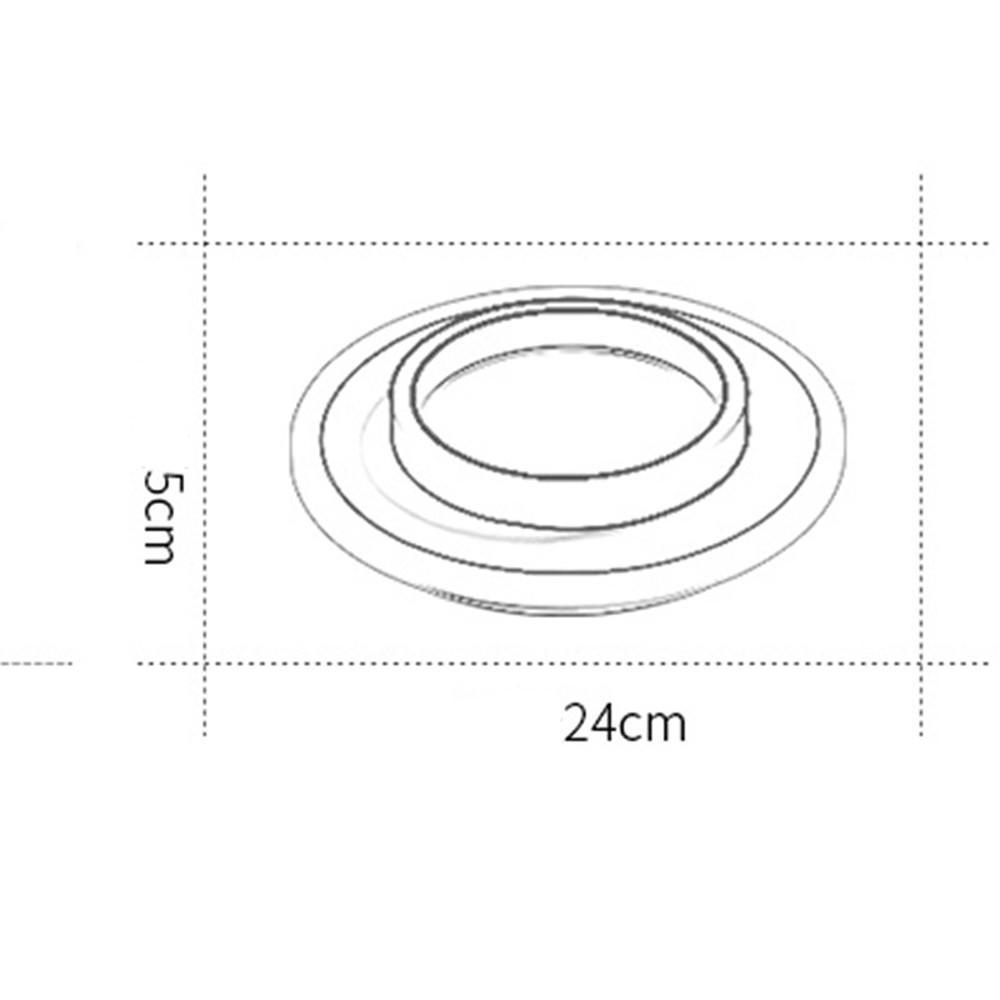 2-Light Circular LED Flush Mount Ceiling Light