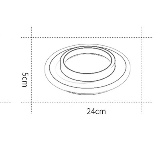 2-Light Circular LED Flush Mount Ceiling Light