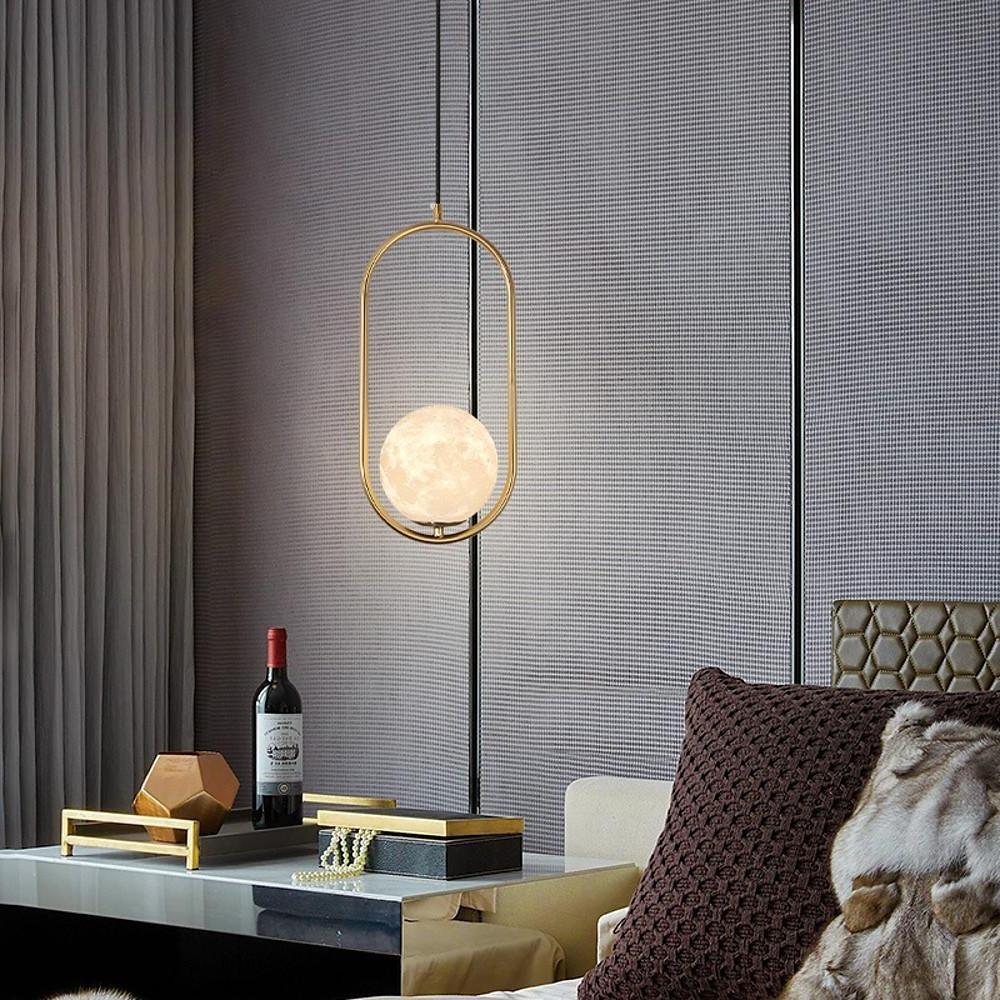 Globe Rectangular Rounded Corners Pendant Light LED Ceiling Lighting