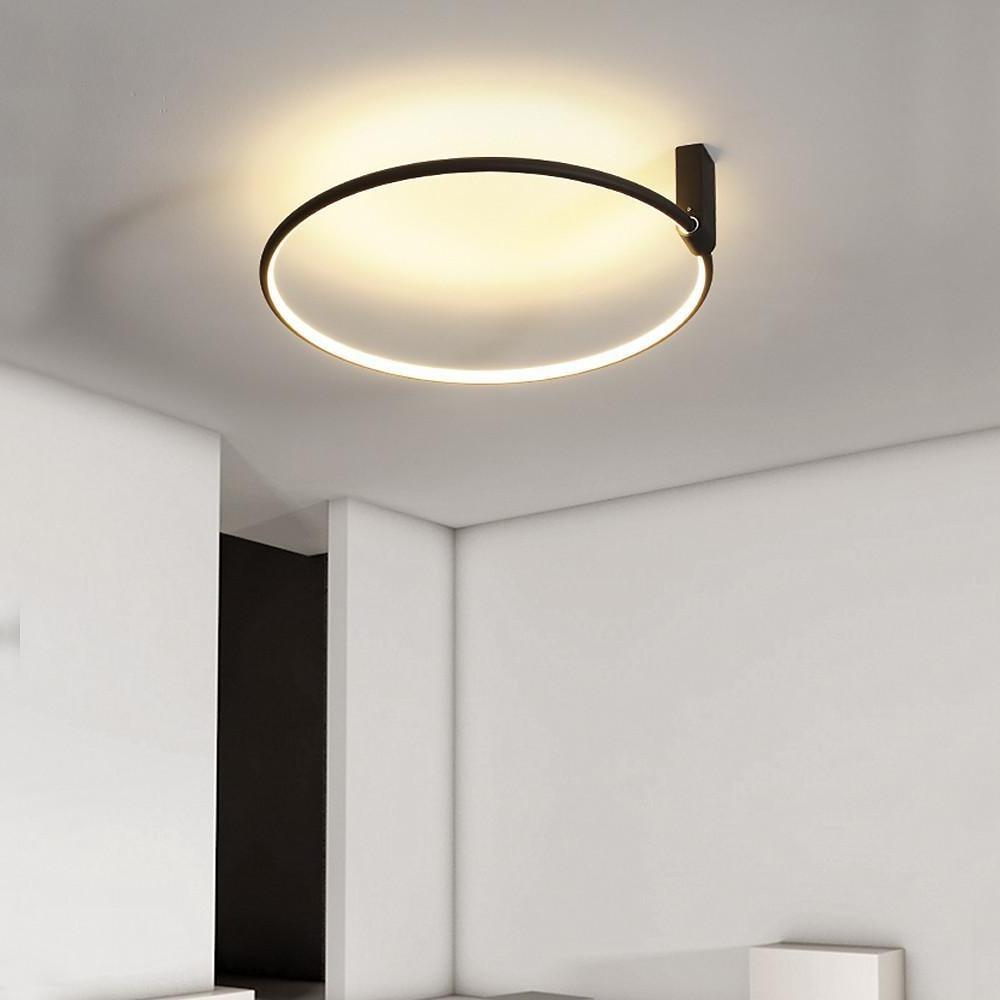 2-Circle Metal Abstract LED Flush Mount Ceiling Light