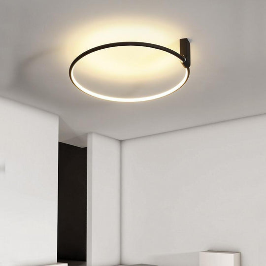 2-Circle Metal Abstract LED Flush Mount Ceiling Light