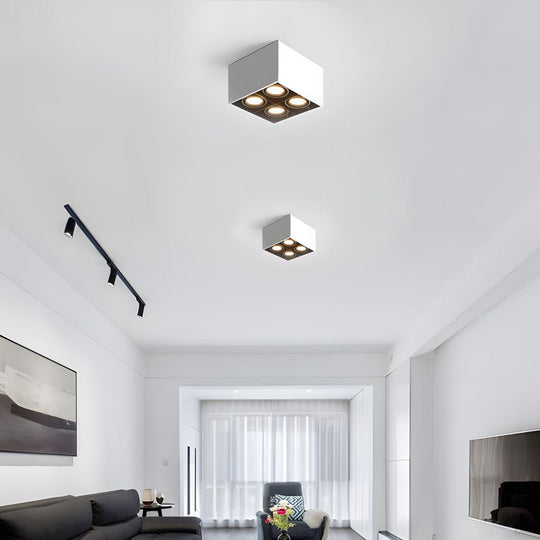 Adjustable 4 Head LED Flush Mount Cube Ceiling Spotlights