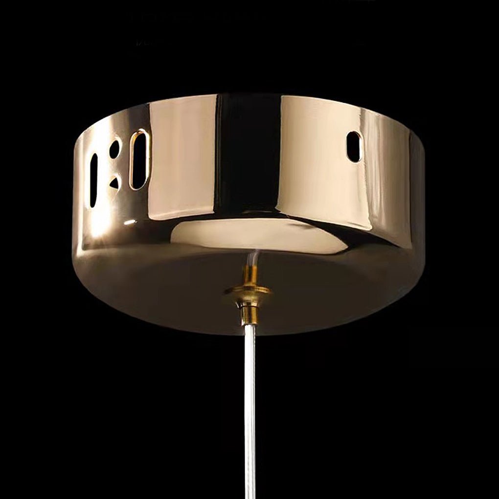 Adjustable Creative Plated Mirror Metal Ball LED Nordic Pendant Light