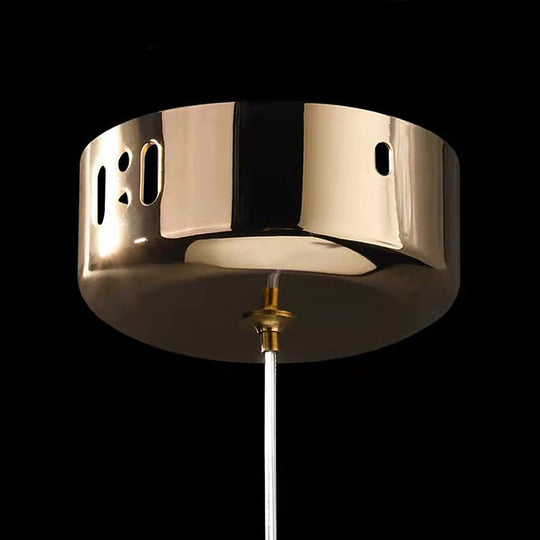 Adjustable Creative Plated Mirror Metal Ball LED Nordic Pendant Light