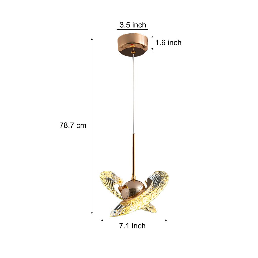 Adjustable Creative Plated Mirror Metal Ball LED Nordic Pendant Light