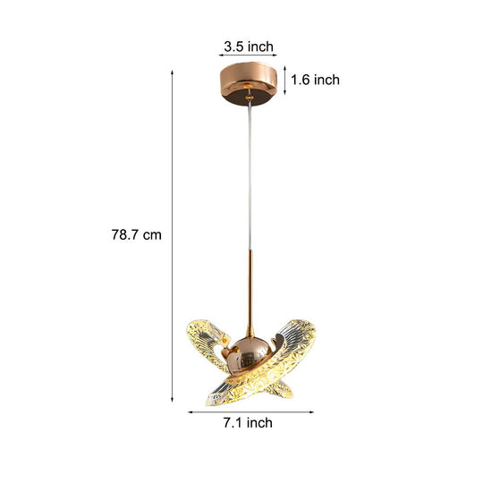 Adjustable Creative Plated Mirror Metal Ball LED Nordic Pendant Light