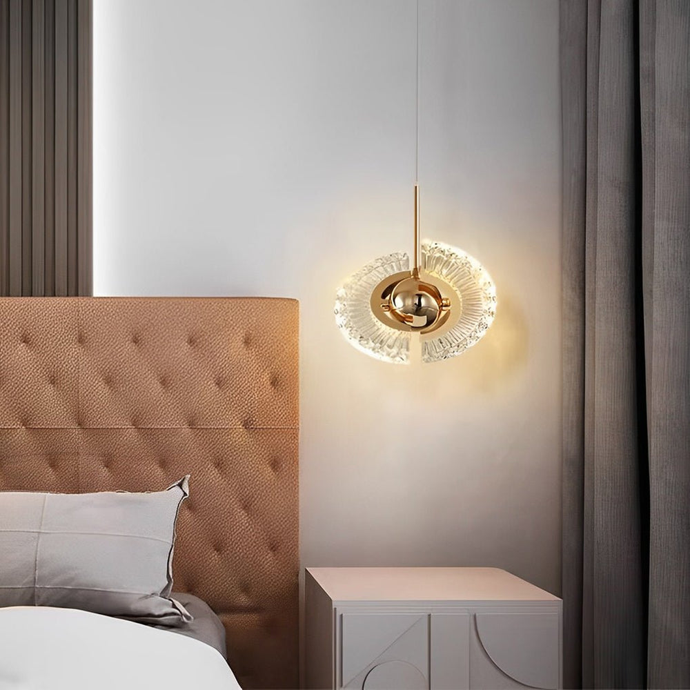 Adjustable Creative Plated Mirror Metal Ball LED Nordic Pendant Light
