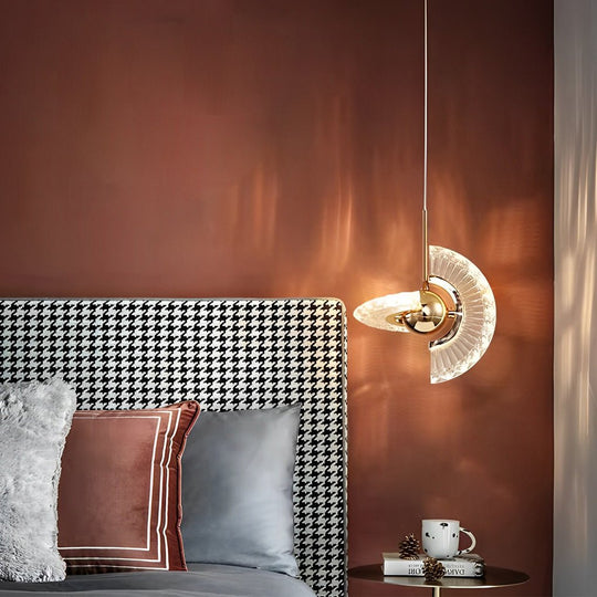 Adjustable Creative Plated Mirror Metal Ball LED Nordic Pendant Light