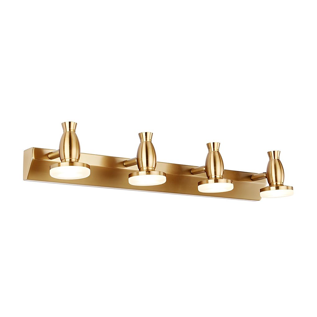 Adjustable Gold Bathroom Vanity Light – 3/4 Light LED Fixture