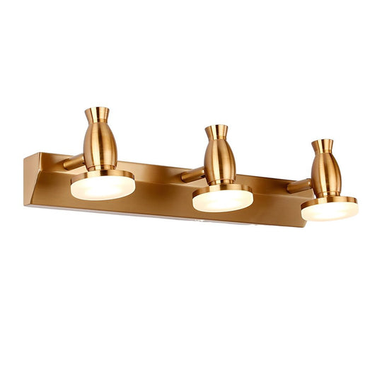 Adjustable Gold Bathroom Vanity Light – 3/4 Light LED Fixture