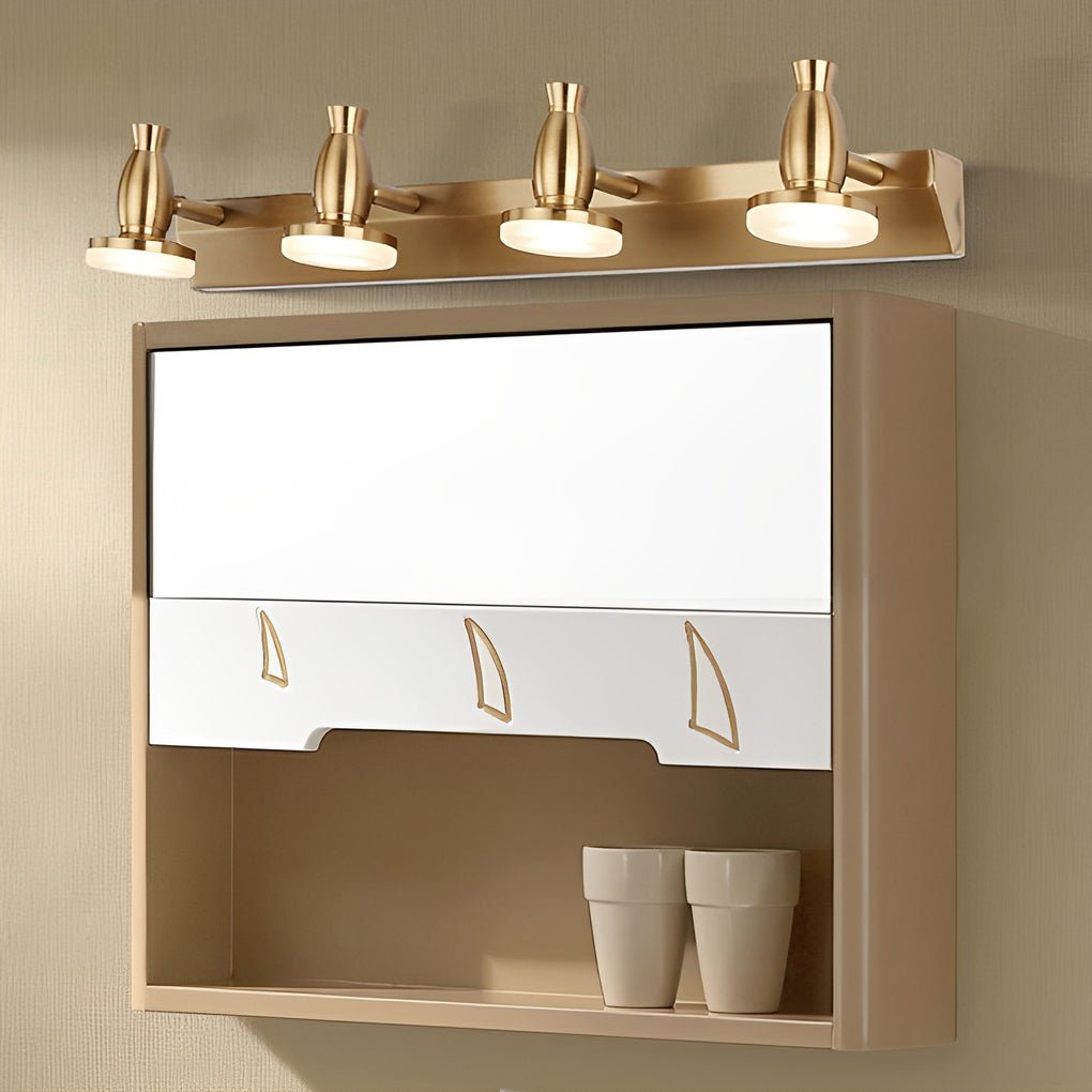 Adjustable Gold Bathroom Vanity Light – 3/4 Light LED Fixture