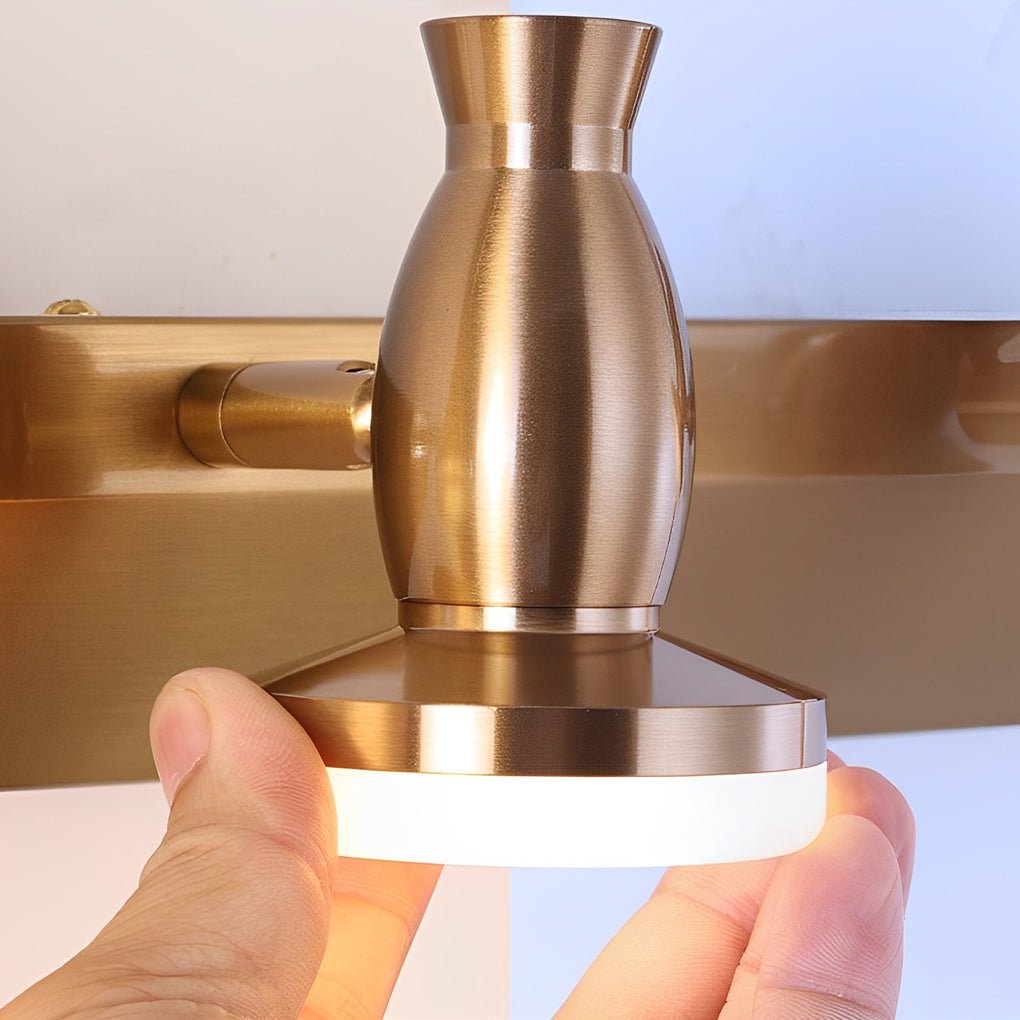 Adjustable Gold Bathroom Vanity Light – 3/4 Light LED Fixture