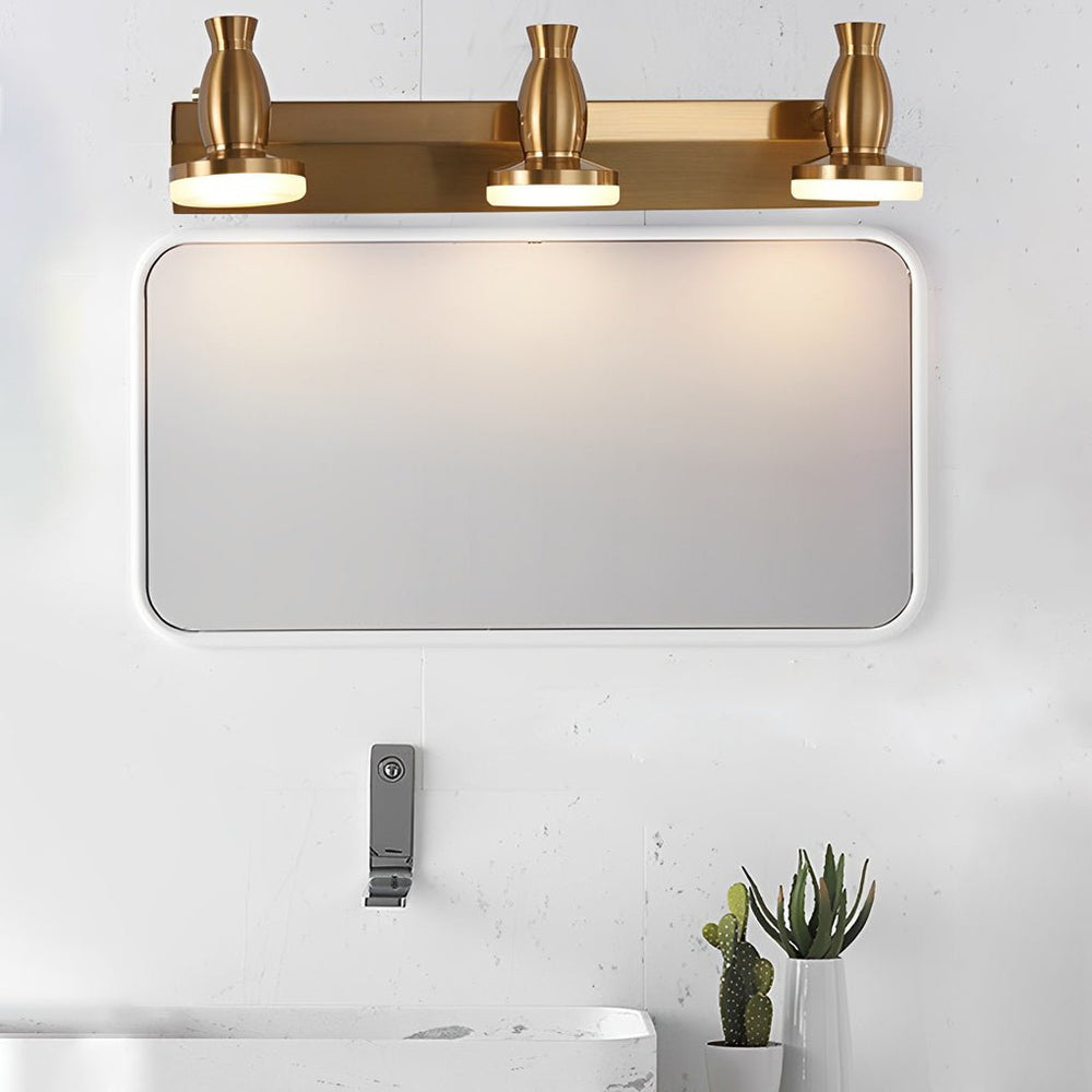 Adjustable Gold Bathroom Vanity Light – 3/4 Light LED Fixture