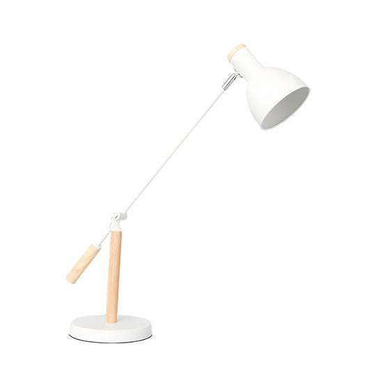 Adjustable Rotatable Wood & Metal Reading Desk Lamp