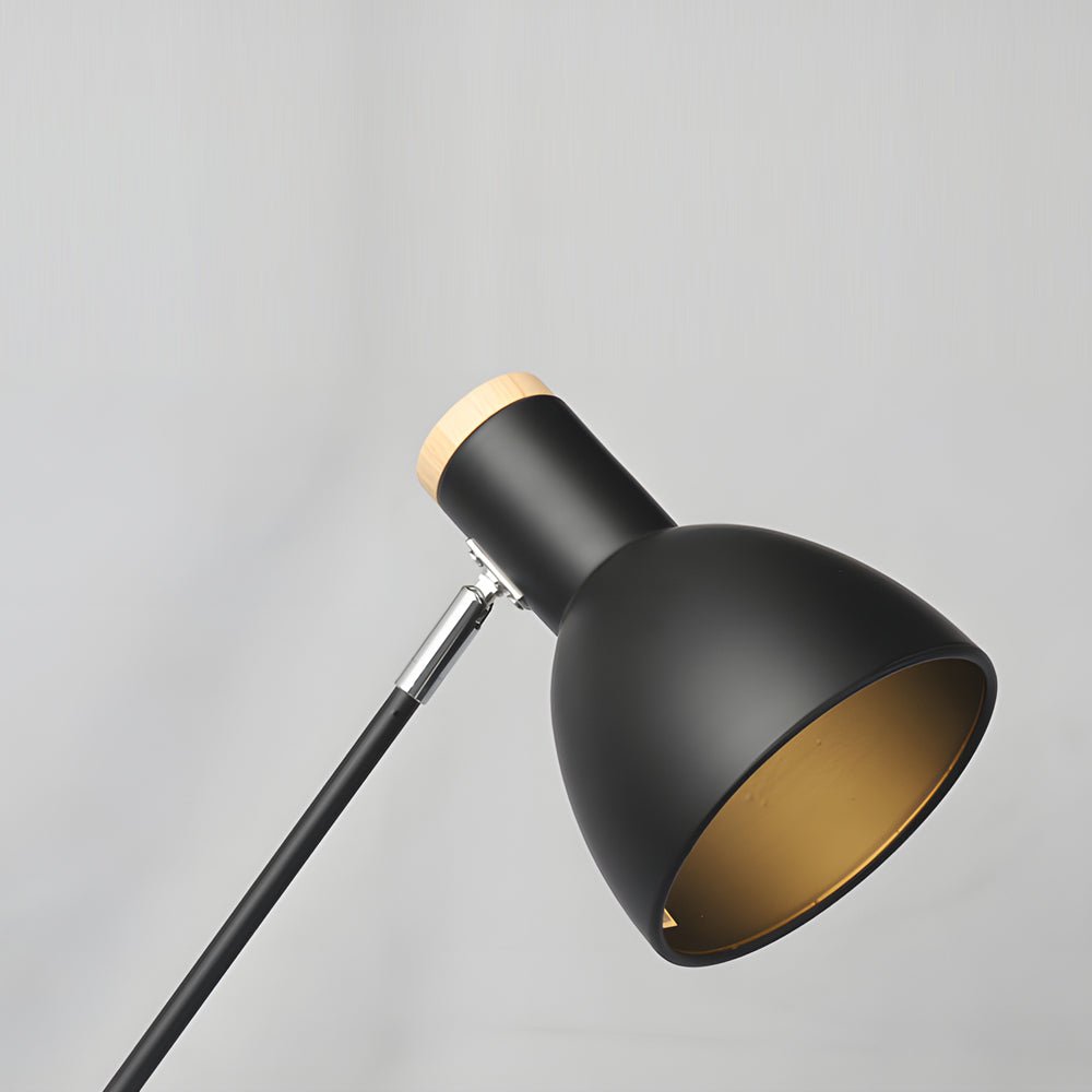 Adjustable Rotatable Wood & Metal Reading Desk Lamp