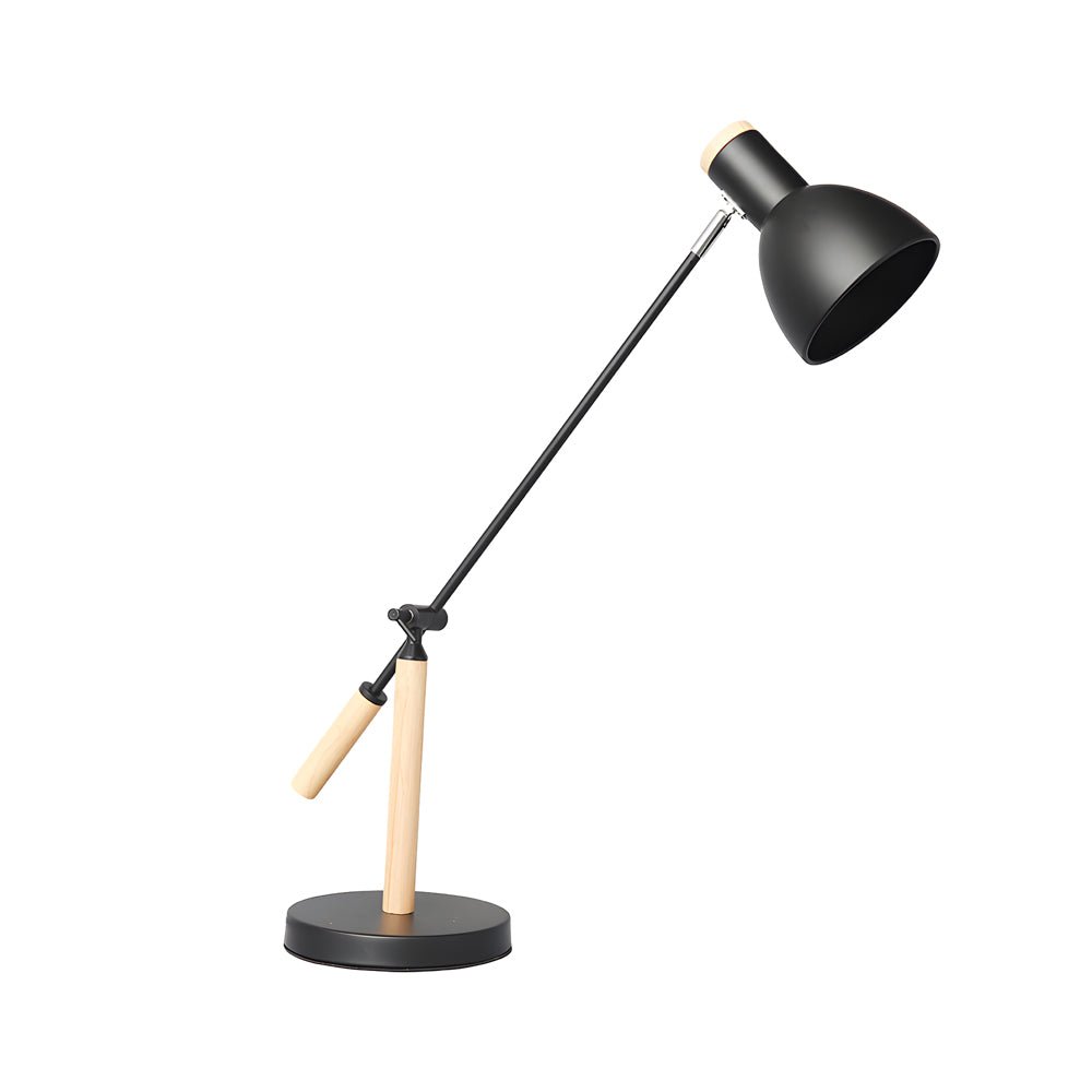 Adjustable Rotatable Wood & Metal Reading Desk Lamp
