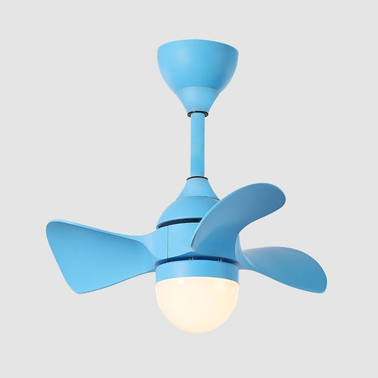 Dimmable Nordic Flush Mount LED Ceiling Fan with Remote Control