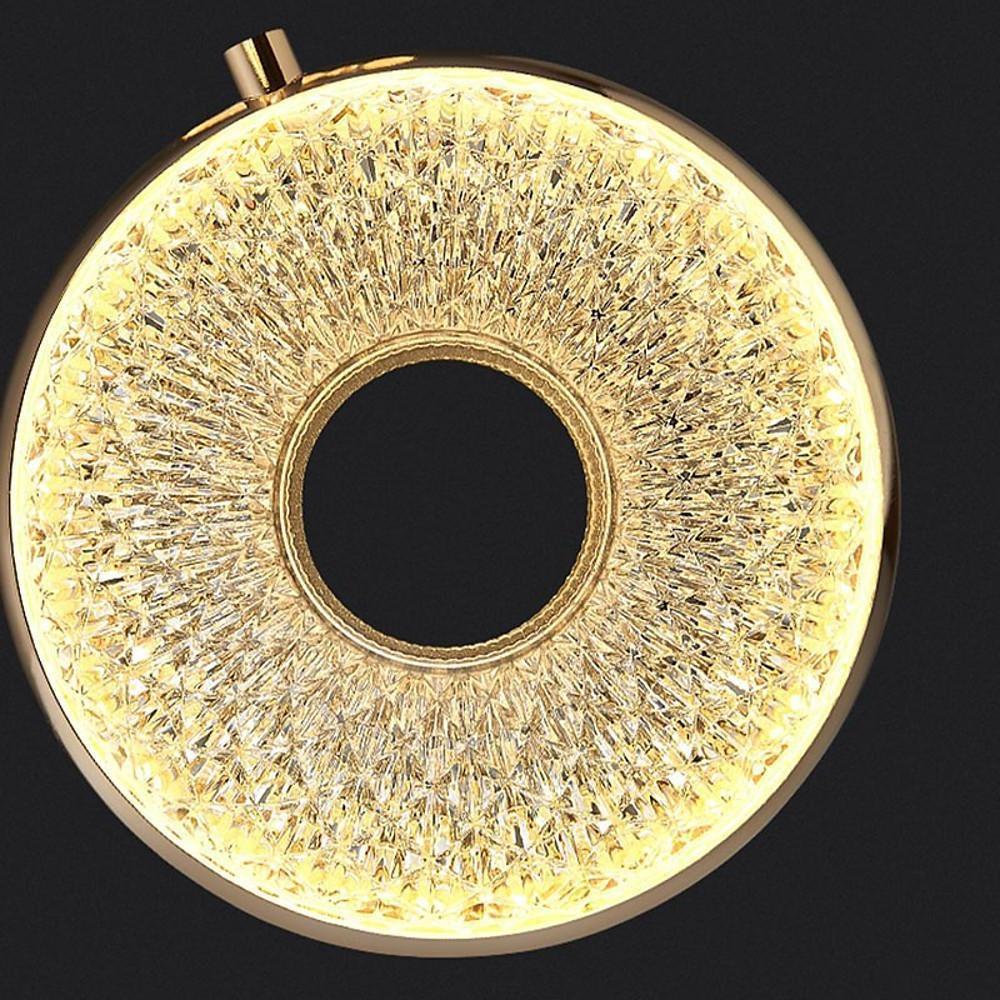 Circle Shaped Electroplated Acrylic LED Modern Pendant Light