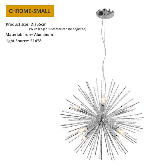 Geometric Starburst Chandelier with 8 Lights