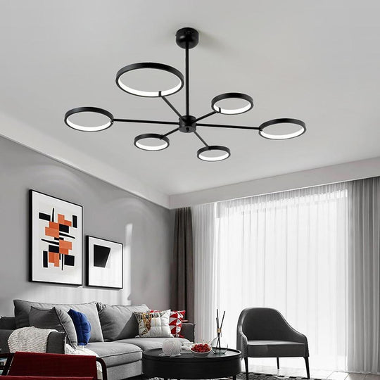 Mini Sputnik Modern Metal & Silica Gel LED Chandelier