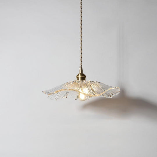 Flower Shape Glass Electroplated LED Nordic Pendant Lighting