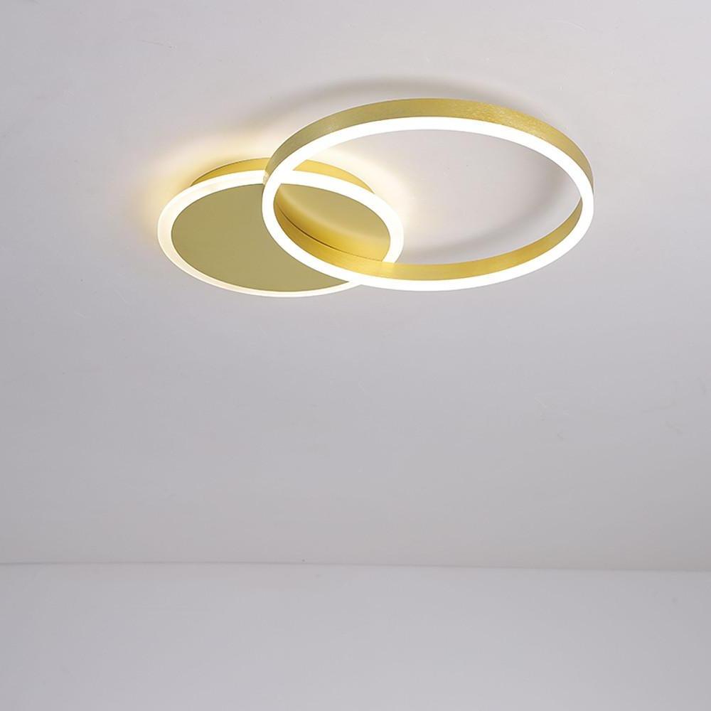 2 Circles Dimmable LED Modern Flush Mount Ceiling Light Fixture