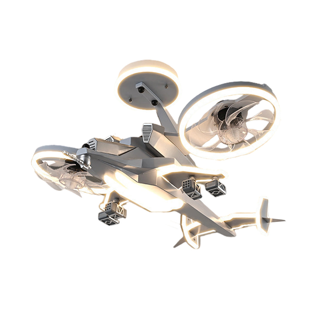 Fighter Jet Kids Ceiling Fan with Light – Full Spectrum LED & Remote Control