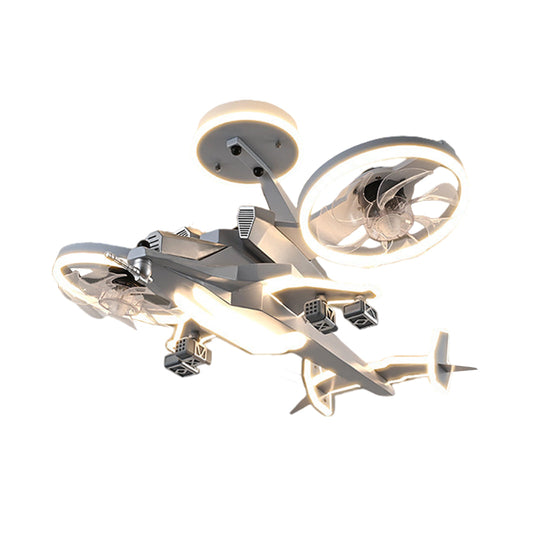 Fighter Jet Kids Ceiling Fan with Light – Full Spectrum LED & Remote Control