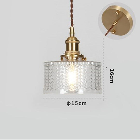 Circular Design Metal Glass LED Pendant Light