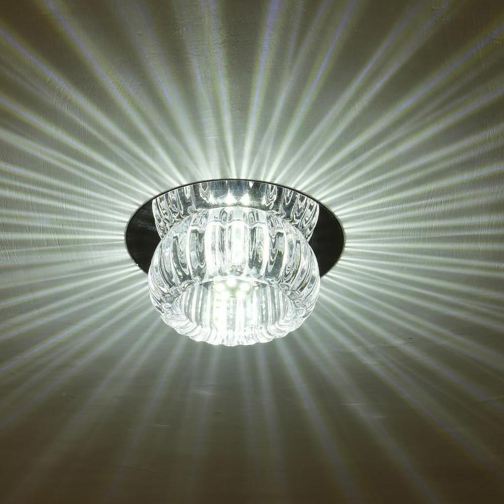 Geometric Crystal Flush Mount LED Ceiling Light