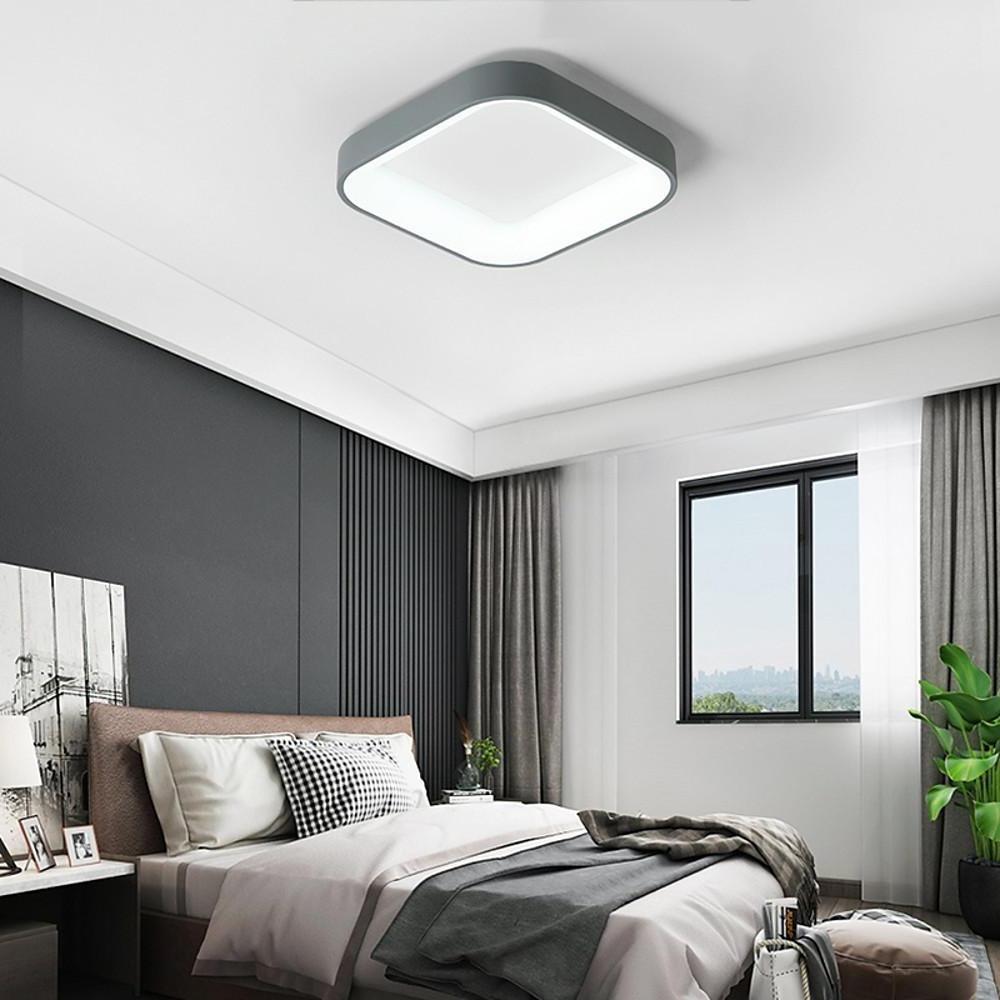 Square Shaped Modern LED Flush Mount Ceiling Light – Bedroom