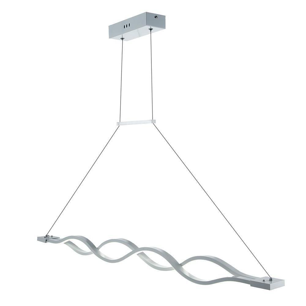 Double Wavy LED Modern Chandelier Dining Room Light Fixture