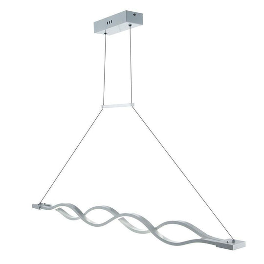 Double Wavy LED Modern Chandelier Dining Room Light Fixture