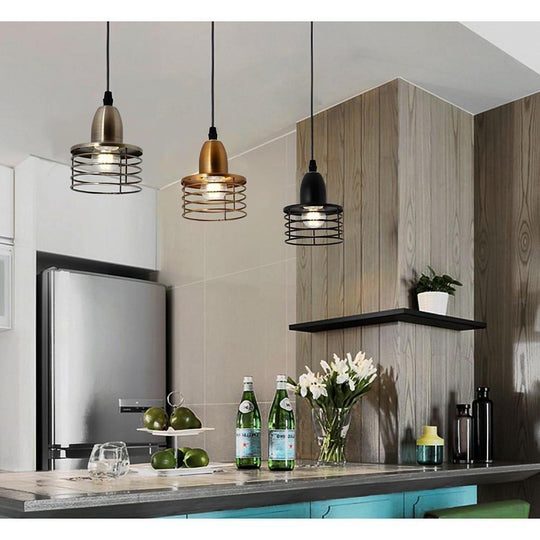 Spring Lampshade Vintage Country Pendant Light