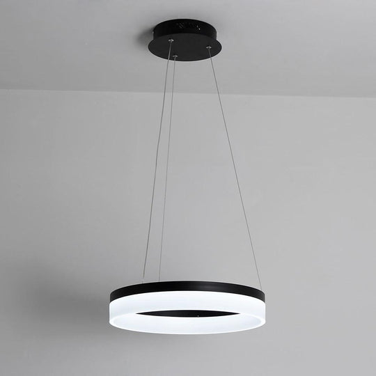 Circular Contemporary – Aluminum Acrylic LED Pendant Ceiling Light