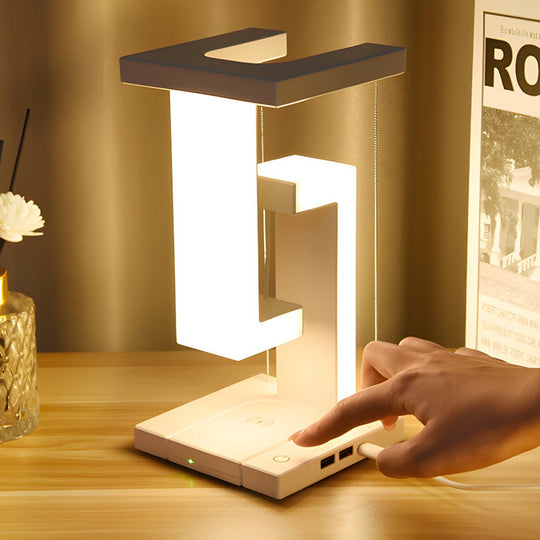 Anti Gravity LED Table Lamp with Wireless Charging and Touch Control