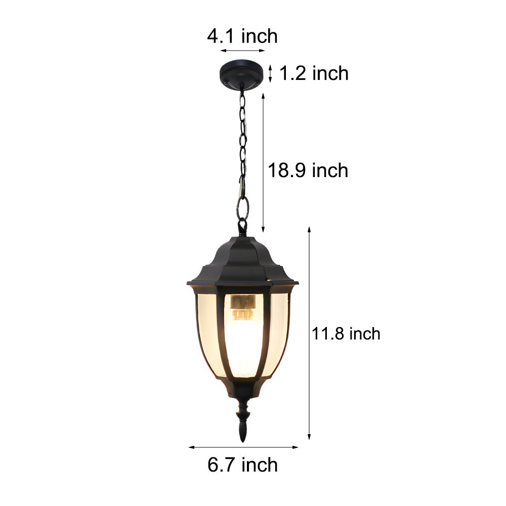 Antique Aluminum Glass Waterproof Outdoor Chandelier Light