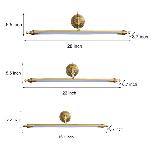 Antique Gold 180° Rotatable LED Vanity Light