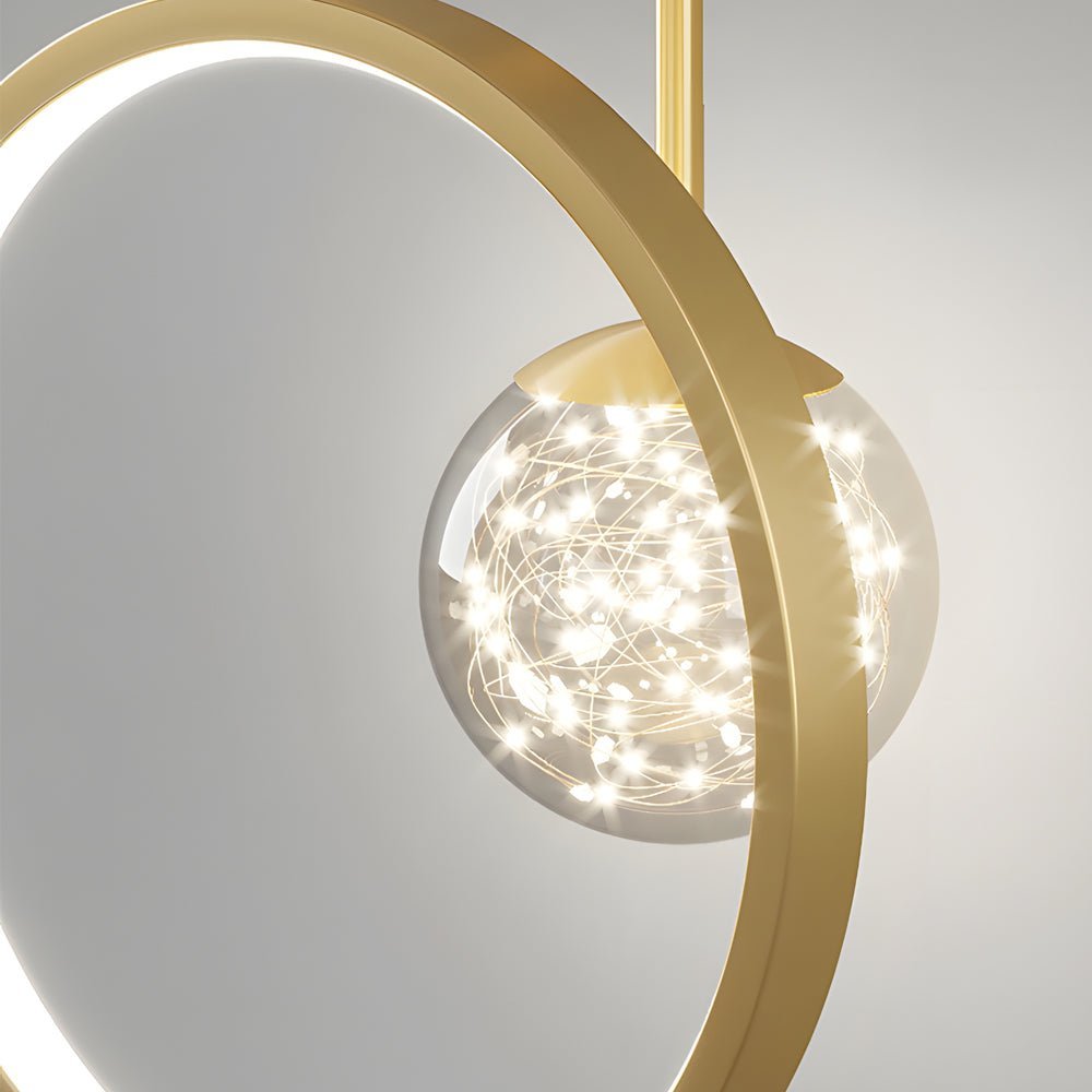 Metal Crystal Semicircular Sphere Stars Sparkle Post Modern Chandelier