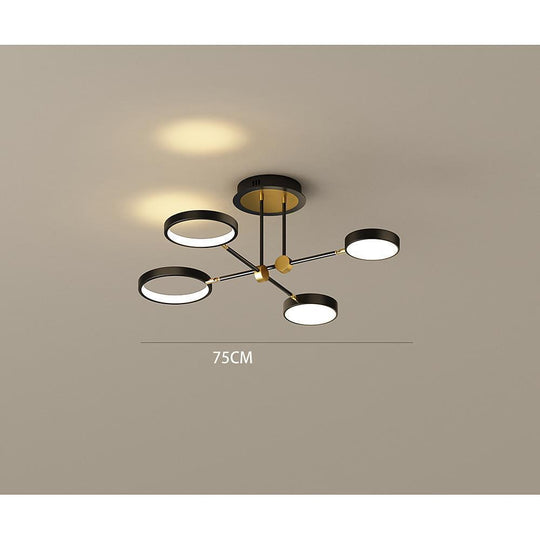 Circular 8-Light Design LED Nordic Flush Mount Ceiling Light Chandeliers