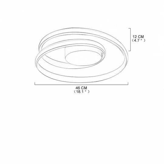 Spiraling Halo Circular LED Modern Flush Mount Ceiling Light