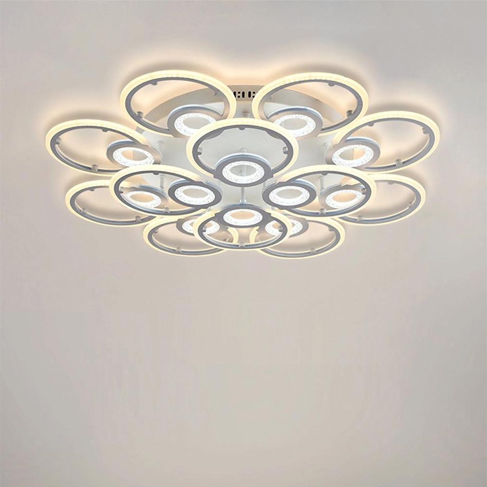 Ring Display Metal Geometric LED Flush Mount Ceiling Light
