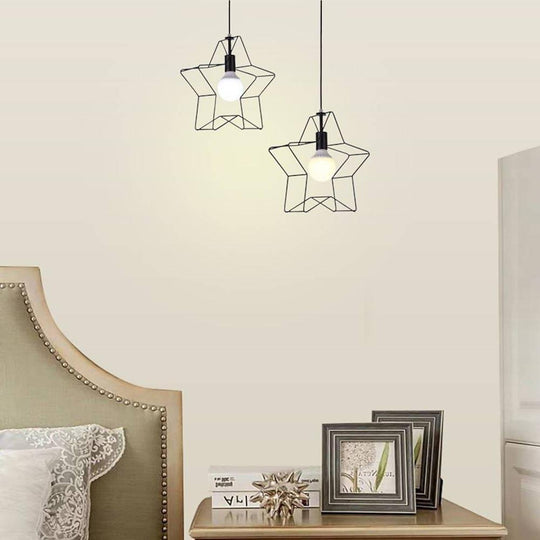 Minimalist Industrial Star Metal Pendant Light