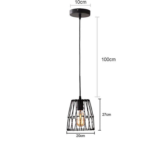 Wire Lantern Country Metal Pendant Light