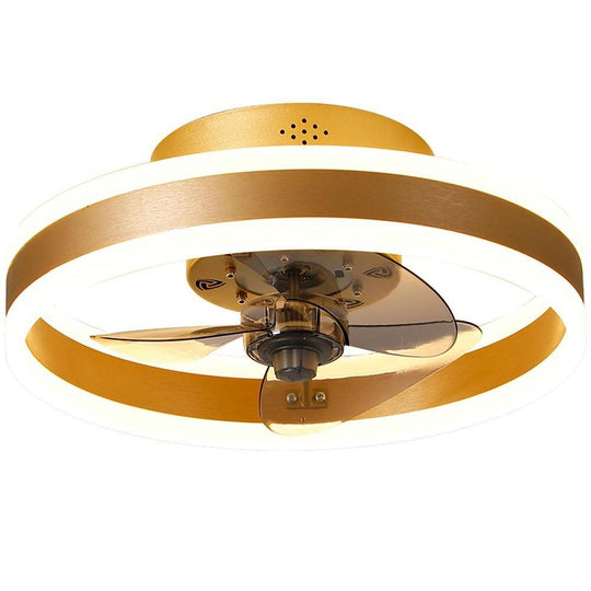16'' Circular Dimmable Modern LED Ceiling Fan Light (Flush Mount)