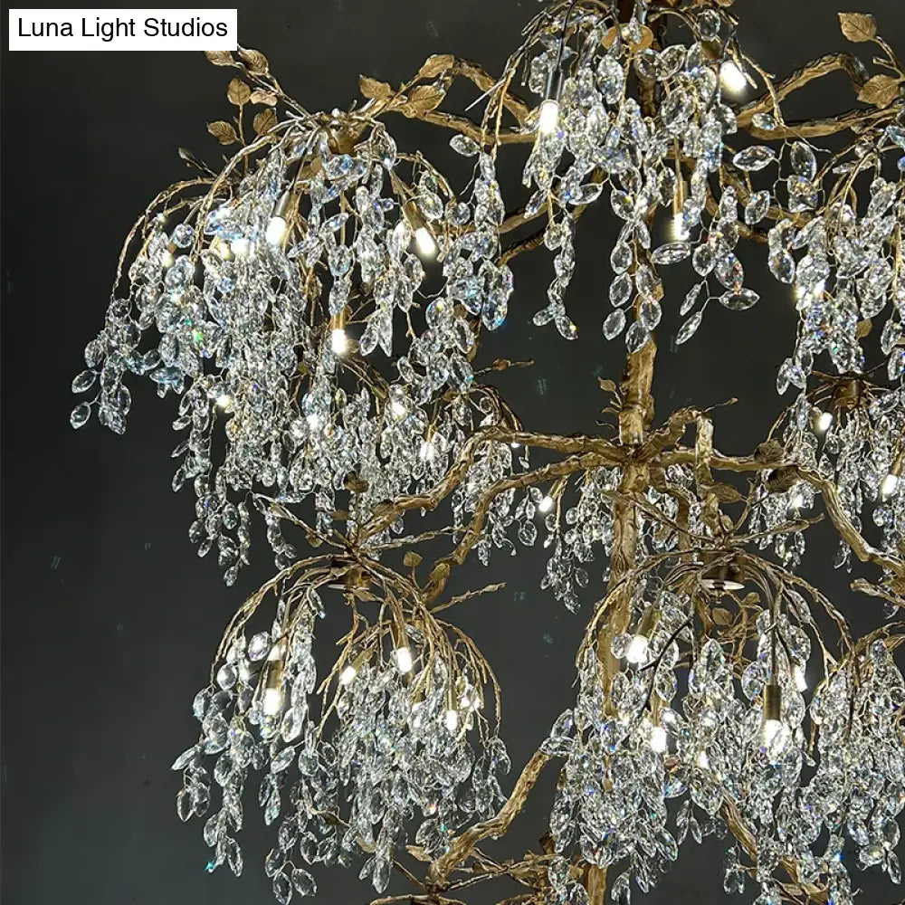 Crystal Branch Chandelier – Luxury Copper Statement Lighting