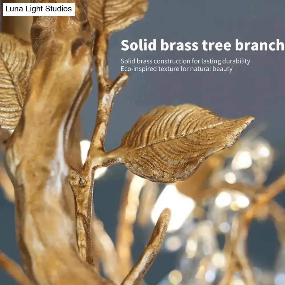 Crystal Branch Chandelier – Luxury Copper Statement Lighting