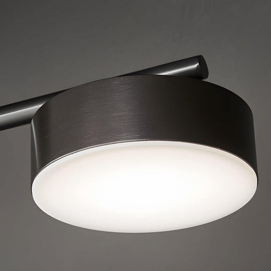 Artistic Multi-Head Black Copper Semi-Flush LED Ceiling Light